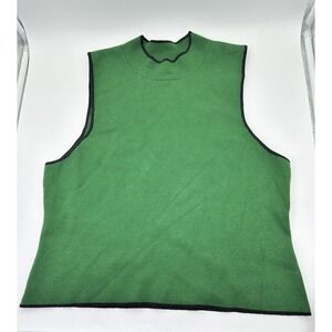 Anthropologie Maeve Maria Mock Neck Sweater Tank Green Women’s Large